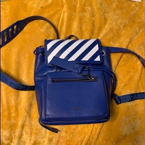 OFF-WHITE blue small bookbag/purse.